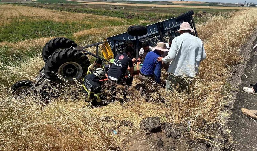 Diyarbakır'da Traktör Kazasında Sürücü Yaralandı