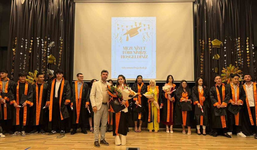 Adıyaman Doğa Kolejinde Mezuniyet Heyecanı