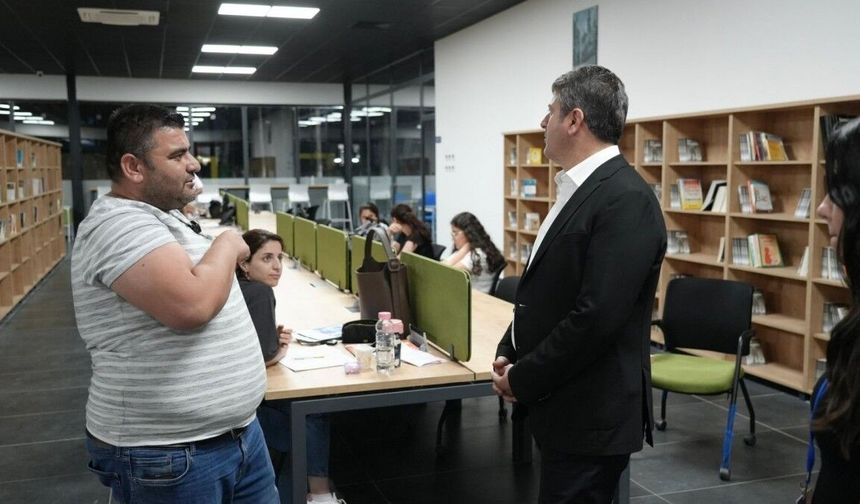 Başkan Tutdere'den kütüphane ve bilim merkezi ziyareti