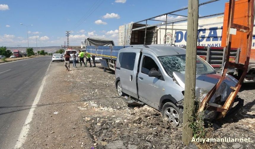 Kilis'te Ters Yönde İlerleyen Araç Kaza Yaptı, 1 Kişi Yaralandı