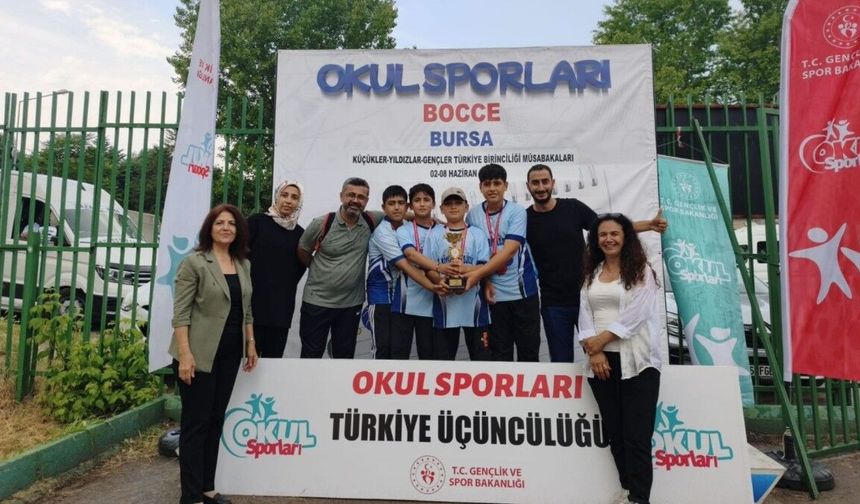 Körgüden Ortaokulu'ndan Bocce'de Türkiye üçüncülüğü