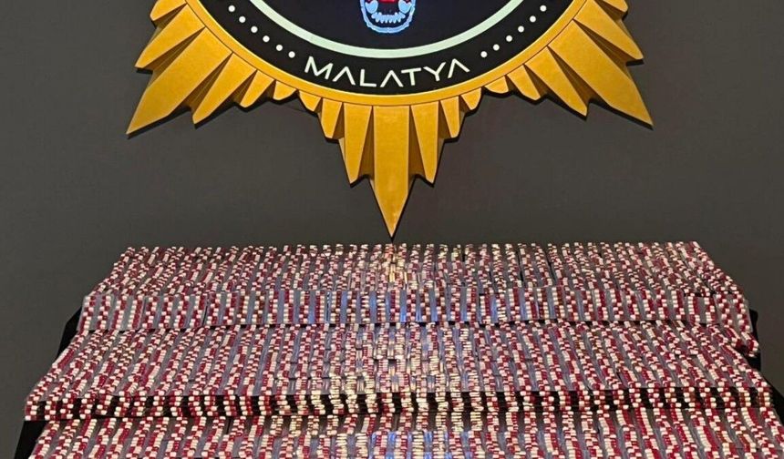 Malatya'da 28 bin 630 sentetik hap ele geçirildi