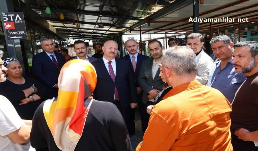 Adıyaman Valisi Küçük Balıkesir Çarşısı'nda Esnafla Buluştu