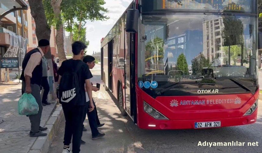 Adıyaman'da 15 Temmuz'da Belediye Otobüsleri Ücretsiz Olacak