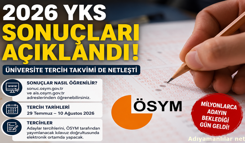 2026 YKS Sonuçları Açıklandı! Tercih Takvimi De Netleşti