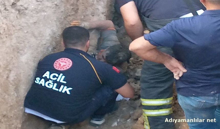 Adıyaman'da Göçük Altında Kalan İşçi Kurtarıldı