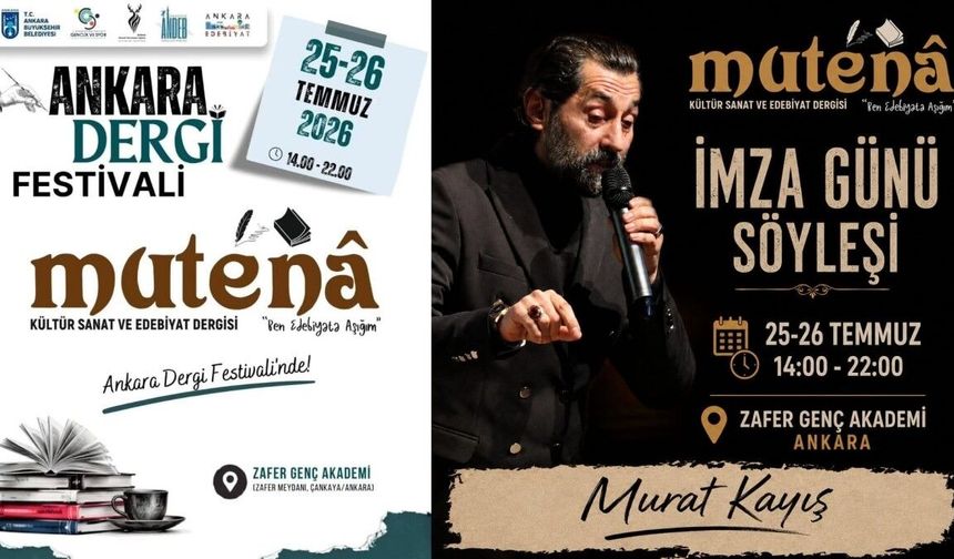 Adıyaman Merkezli Mutenâ Dergisi Ankara Dergi Festivali'nde