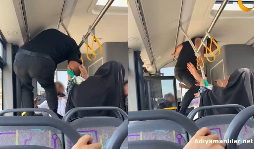 Adıyaman'da Şehir İçi Otobüste Tekmeli Yumruklu Kavga