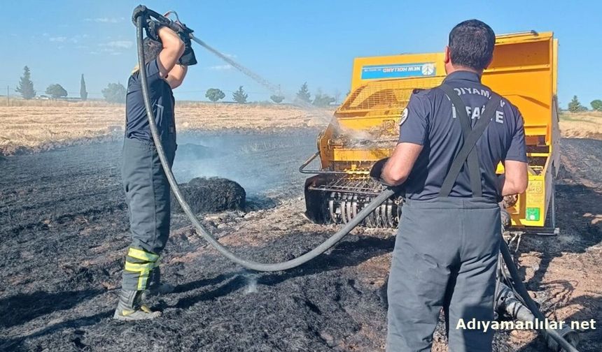 Balya Makinesindeki Yangına İtfaiye Müdahale Etti
