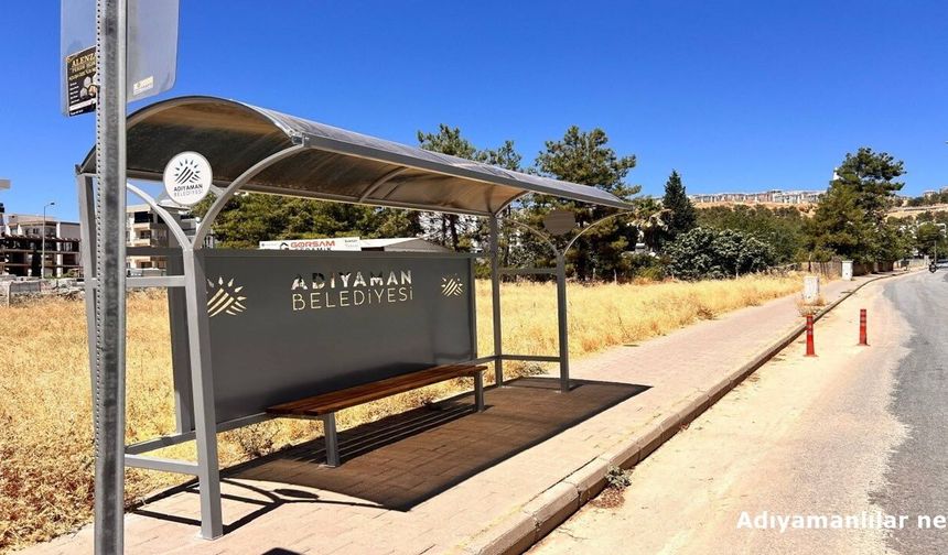 Adıyaman'da Eski Otobüs Durakları Yenileniyor