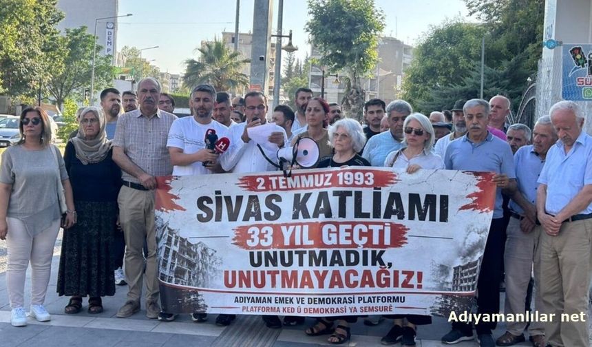 Adıyaman'da Madımak Katliamı İçin Basın Açıklaması