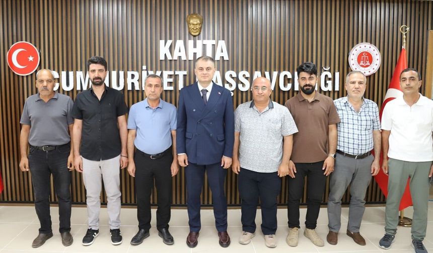 Kahta Gazeteciler ve Yazarlar Cemiyeti'nden Cumhuriyet Başsavcısı Atalay'a hayırlı olsun ziyareti