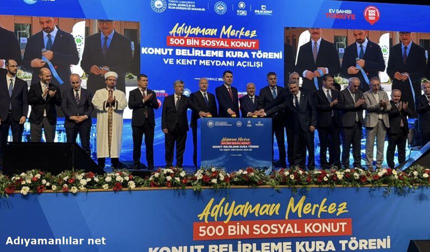 Bakan Kurum Adıyaman'da Yeni Projeleri Açıkladı