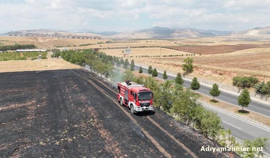 Beşpınar Yakınındaki Anız Yangını Kontrol Altına Alındı