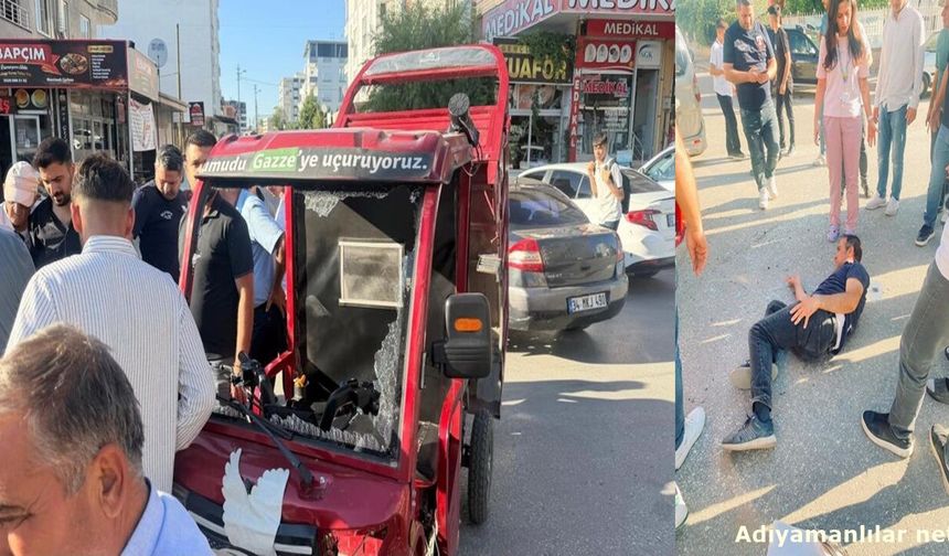 Kahta Devlet Hastanesi Önünde Kaza 1 Yaralı