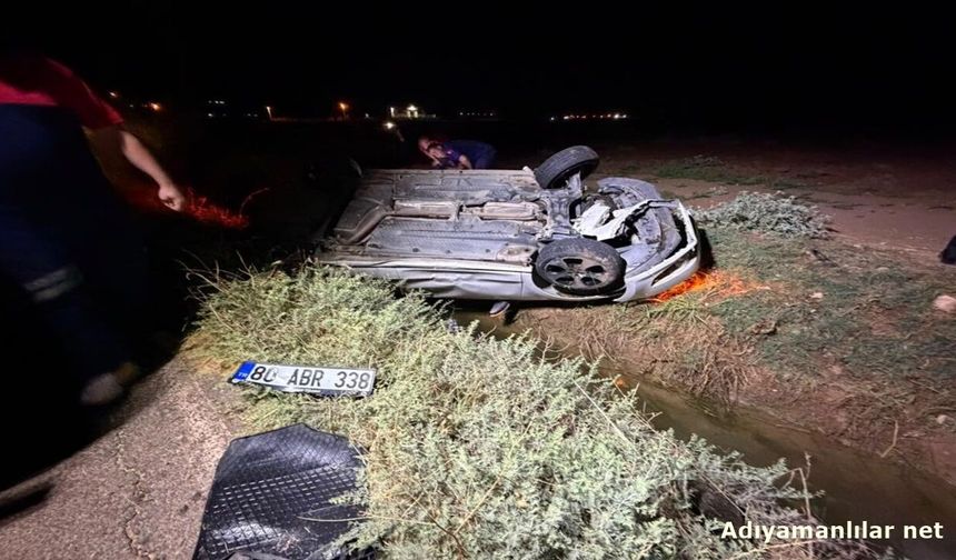 Mardin Nusaybin'de Otomobil Takla Attı 3 Yaralı
