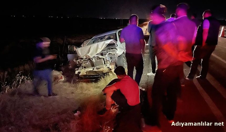 Siverek-Adıyaman Yolunda Otomobil Sürüye Çarptı 3 Yaralı
