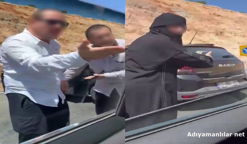 Adıyaman'da Trafikte Yol Verme Tartışması Kamerada