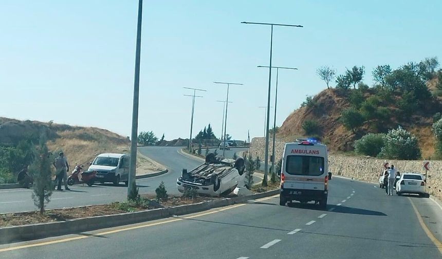 Adıyaman’da otomobil takla attı: 1 yaralı
