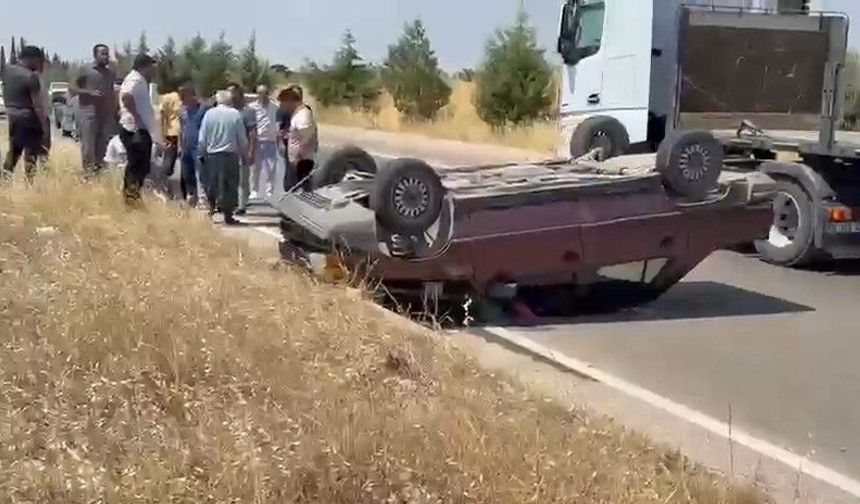 Otomobil takla attı: 2 yaralı