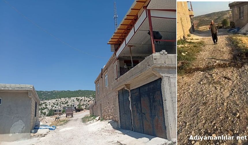 Besni'de 70 Yıldır Asfalt Bekleyen Mezra Yoluna Tepki