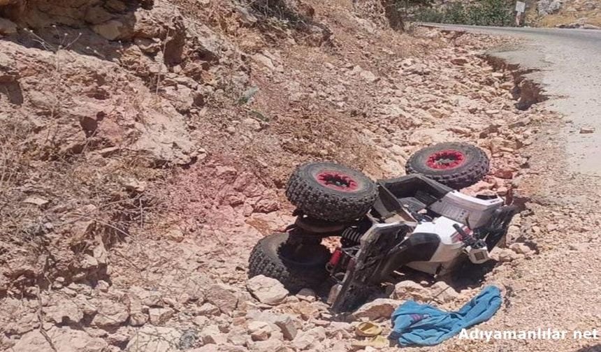 Besni'de ATV Devrildi Sürücü Ve 3 Çocuk Yaralandı