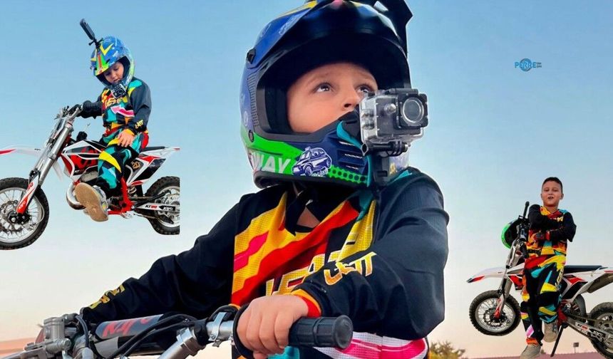 Kahta'nın minik motocrossçusu Rüzgar pistlere hazırlanıyor