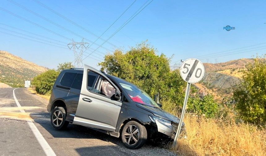 Tut Kavşağı’nda Kaza Emniyet Kemeri Hayat Kurtardı