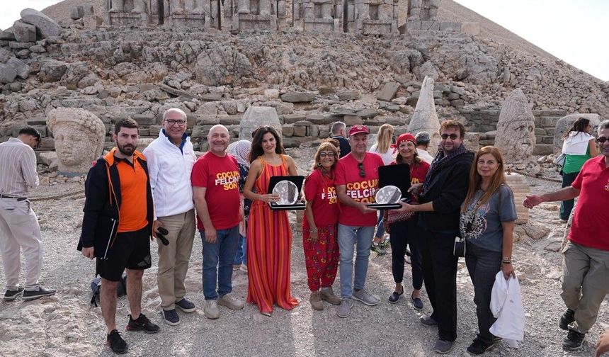 Adıyaman'da Nemrut'un zirvesinden çocuk felcine son mesajı