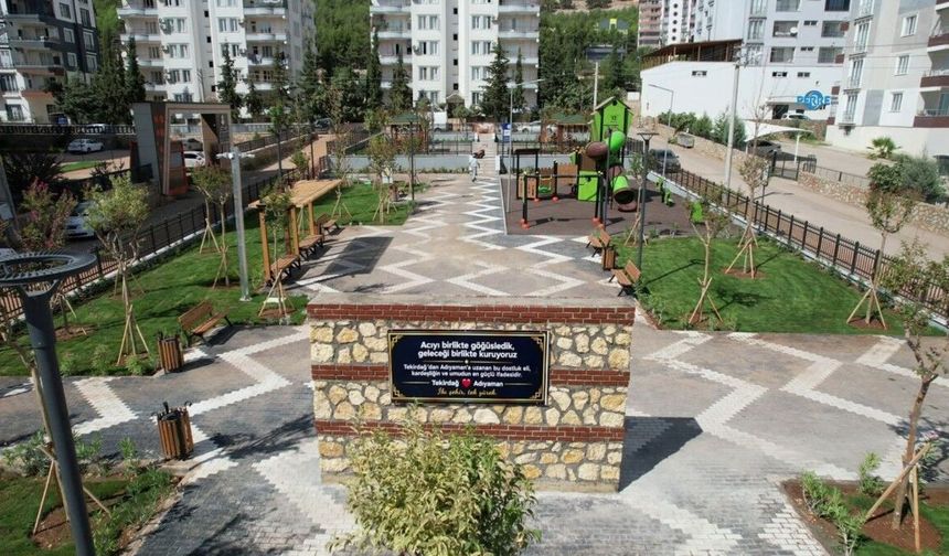 Adıyaman'da 'Tekirdağ Deprem Anı Parkı' tamamlandı