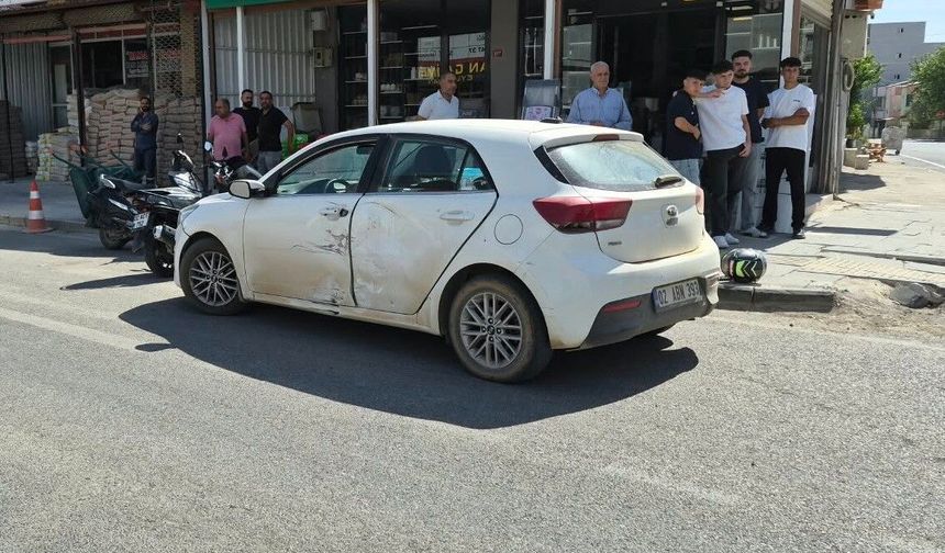 Adıyaman'da motosiklet ile otomobil çarpıştı: 1 yaralı