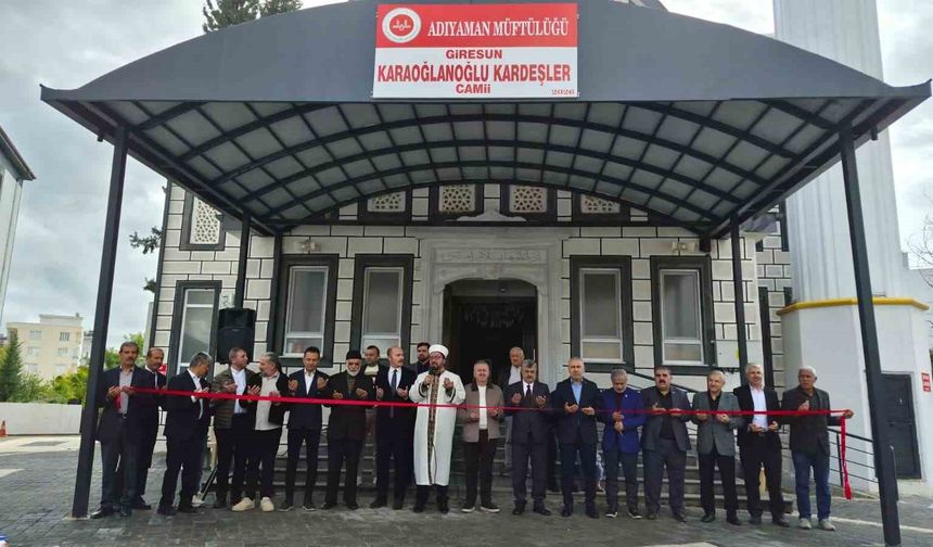 Adıyaman'da Giresun Karaoğlanoğlu Kardeşler Camisi ve Kur'an kursu açıldı
