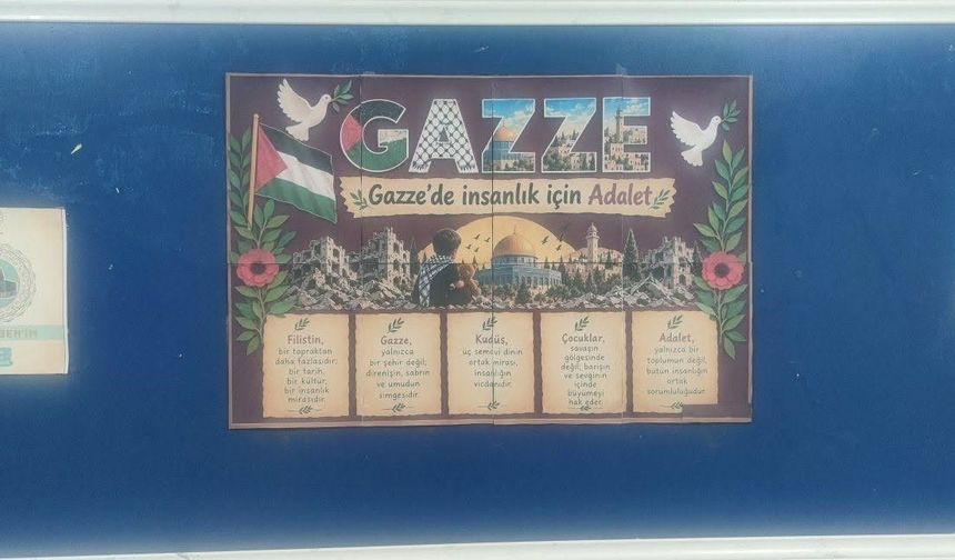 Fatih Anadolu Lisesi'nde 'Kudüs Benim' ve 'Vakti Kuşanmak' panoları hazırlandı