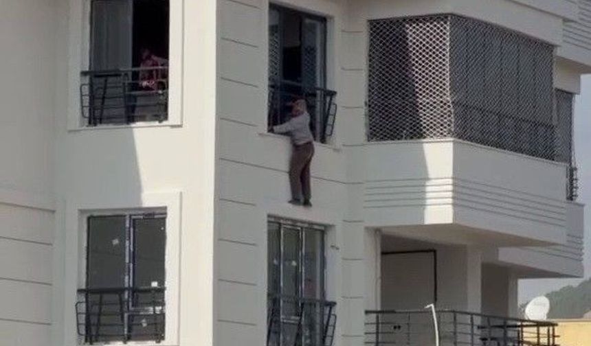 Adıyaman'da güvenlik önlemi almadan metrelerce yüksekte çalıştı