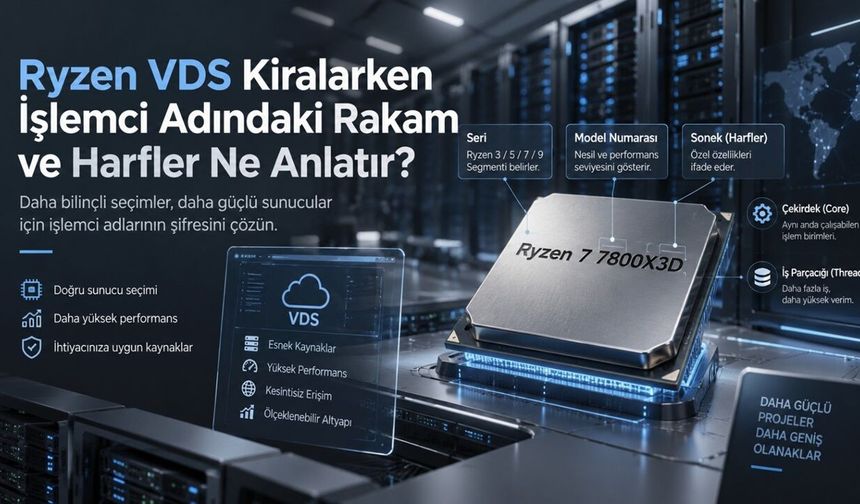 Ryzen VDS Kiralarken İşlemci Adındaki Rakam ve Harfler Ne Anlatır?